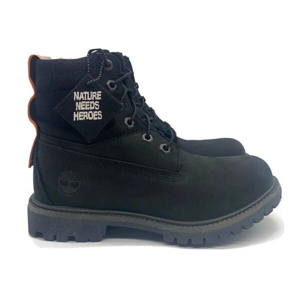 Timberland 6” (Womens Size 6) Construction Boot Black Nubuck Waterproof NEW - Picture 1 of 5